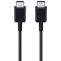 Samsung Originele USB-C naar USB-C kabel - 1 meter - 25 Watt - Zwart + Originele Fast Charging Adapter USB-C Oplader - In Fabrieksverpakking - 25 Watt - Zwart