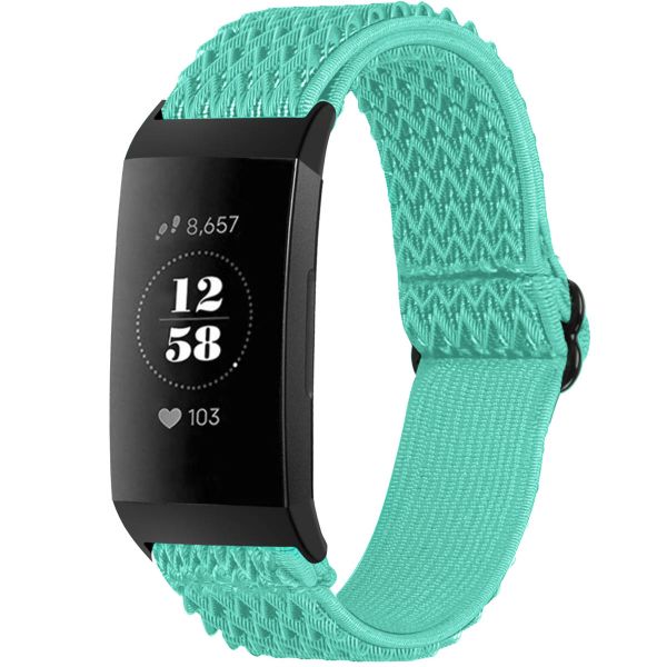 imoshion Elastisch nylon bandje Fitbit Charge 3 / 4 - Mintgroen