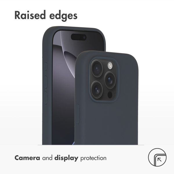 Accezz Liquid Silicone Back Cover with MagSafe Apple iPhone 16 Pro - Dark Blue
