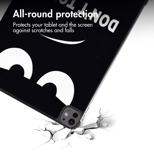 imoshion Design Trifold Case Apple iPad Pro 13 (2025) M5 / (2024) M4 - Don't touch