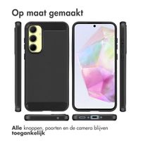 imoshion Brushed Backcover Samsung Galaxy A35 - Zwart