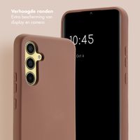 Selencia Backcover met luxe polskoord Samsung Galaxy A54 (5G) - Bruin