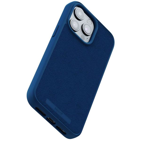 Njorð Collections Suède Comfort+ Case MagSafe iPhone 15 Pro Max - Blue