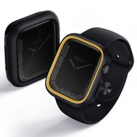 Uniq Moduo Apple Watch Case met uitwisselbare Bezel Apple Watch 4-9 / SE - 44/45 mm - Midnight (Black/Mustard)