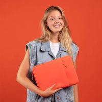 imoshion Laptop hoes 13 inch - Laptopsleeve met vak - Apricot Crush Orange