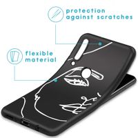 imoshion Design hoesje Huawei P30 Lite - Line Art Woman White