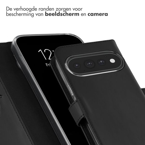 Selencia Echt Leren Bookcase Google Pixel 11 / 11 Pro - Zwart