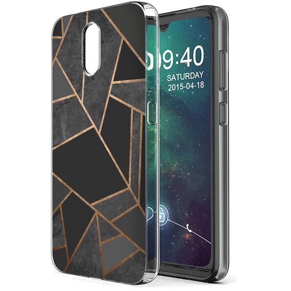 imoshion Design hoesje Nokia 2.3 - Grafisch Koper / Zwart