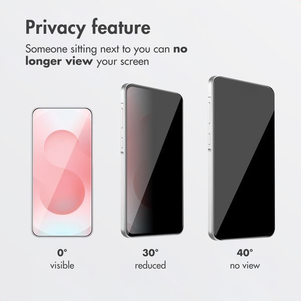 Accezz Privacy Tempered Glass Screen Protector + Applicator Samsung Galaxy S26
