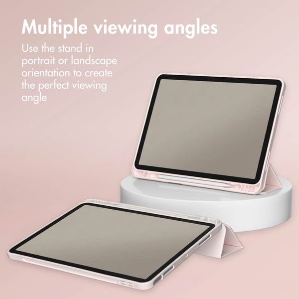 Accezz Smart Silicone Book Case Apple iPad 11 (2025) 11 inch A16 / iPad 10 (2022) 10.9 inch - Pink