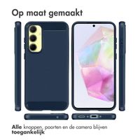 imoshion Brushed Backcover Samsung Galaxy A35 - Donkerblauw