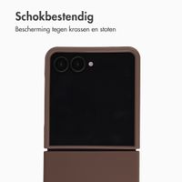 Accezz Liquid Silicone Backcover Samsung Galaxy Z Flip 8 - New Tea Brown