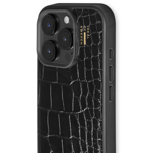 iDeal of Sweden Vegan Leather Backcover Apple iPhone 16 Pro - Black Croco