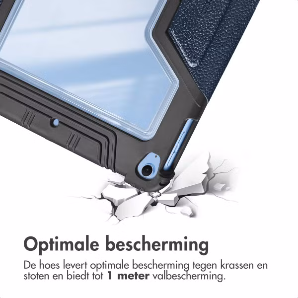 Accezz Rugged Trifold Bookcase Apple iPad 11 (2025) 11 inch A16 / iPad 10 (2022) 10.9 inch - Donkerblauw