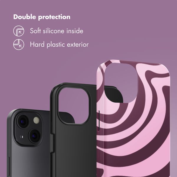 Selencia Vivid Back Cover Apple iPhone 13 - Wavy Swirl Pink Plum