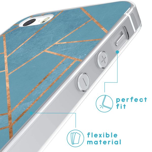 imoshion Design hoesje iPhone 5 / 5s / SE - Grafisch Koper / Blauw