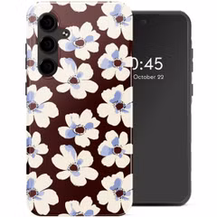 Selencia Vivid Backcover Samsung Galaxy S24 FE - Choco Flower Pop
