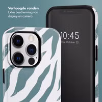 Selencia Vivid Backcover Apple iPhone 14 Pro - Colorful Zebra Pine Blue