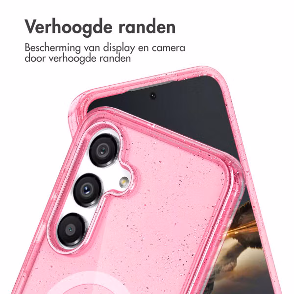 imoshion Sparkle Backcover met MagSafe Samsung Galaxy S24 - Glitter Roze