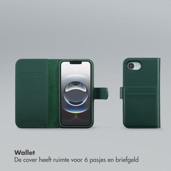 Selencia Olyn Uitneembare Bookcase met MagSafe Apple iPhone 16e - Groen