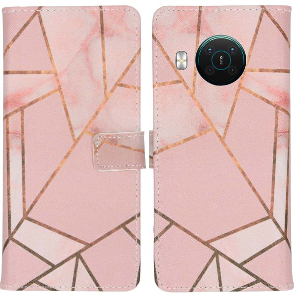 imoshion Design Softcase Bookcase Nokia X10 / X20 - Pink Graphic