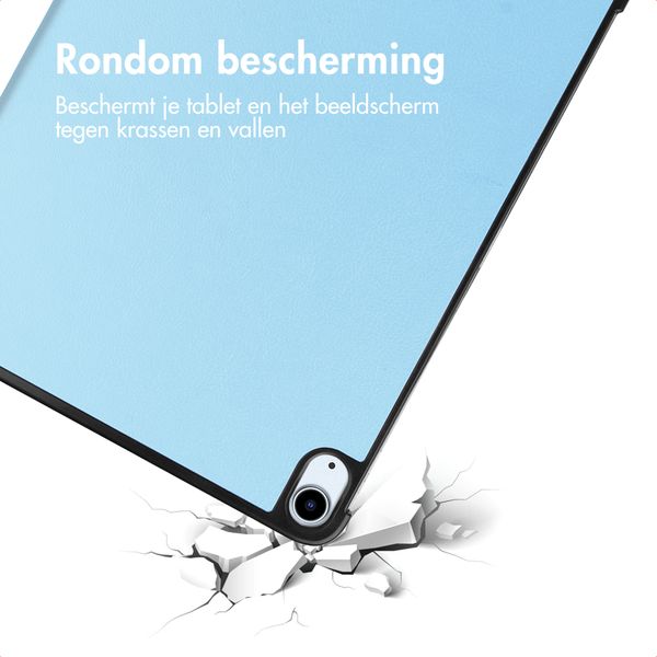 imoshion Trifold Bookcase Apple iPad Air 11 inch (2026) M4 / (2025) M3 / (2024) M2 / Air 5 (2022) / Air 4 (2020) - Lichtblauw