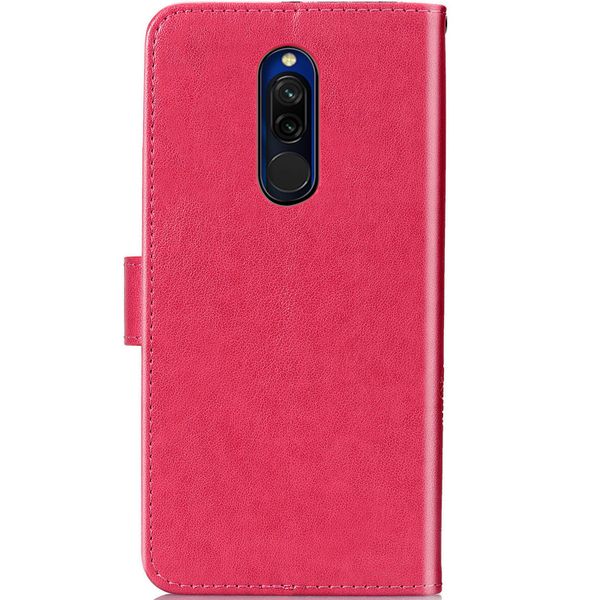 Klavertje Bloemen Bookcase Xiaomi Redmi 8 - Fuchsia