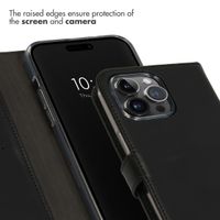 Selencia Genuine Leather Book Case Apple iPhone 15 Pro Max - Black