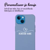 Gepersonaliseerd Color Backcover MagSafe met afneembaar koord en sierlijk hartje  iPhone 13 - Ash Blue