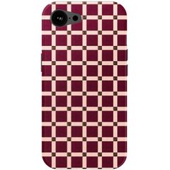 Selencia Vivid Backcover met MagSafe Apple iPhone 17e / 16e - Check This Burgundy