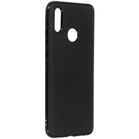 Carbon Softcase Backcover Huawei P Smart (2019) - Zwart