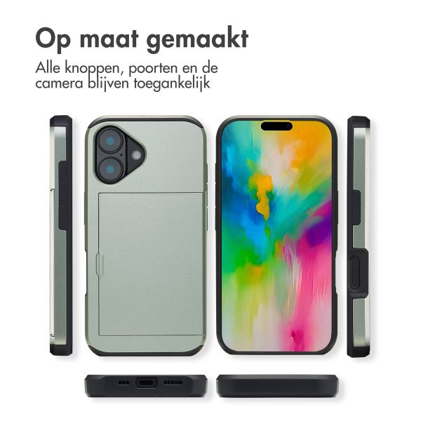 imoshion Backcover met pasjeshouder Apple iPhone 16 - Groen