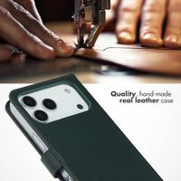 Selencia Genuine Leather Book Case Apple iPhone 17 Pro Max - Green