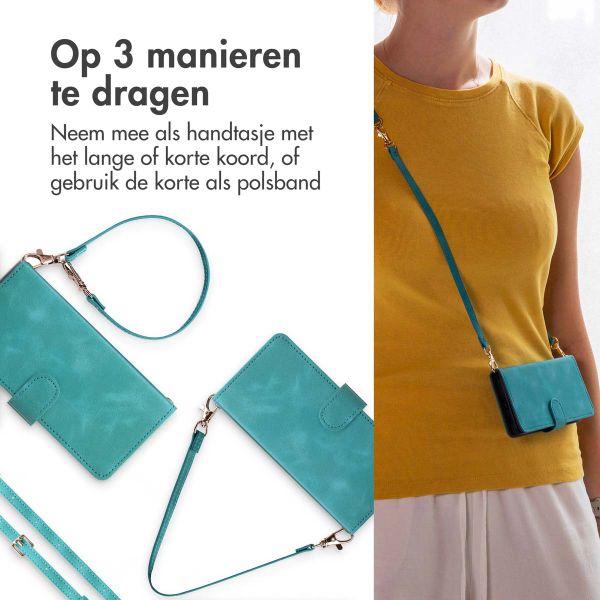 imoshion Bookcase met koord Apple iPhone 12 (Pro) - Turquoise