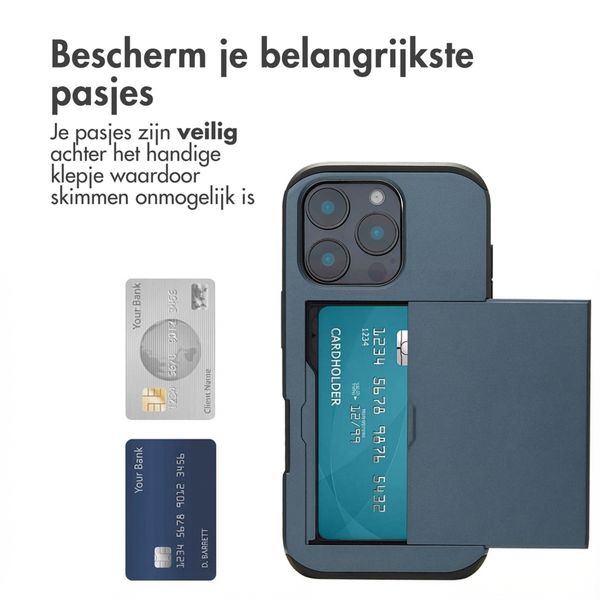 imoshion Backcover met pasjeshouder Apple iPhone 16 Pro - Donkerblauw