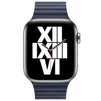 Apple Leather Loop Apple Watch | 44/45/46/49 mm - Maat L - Diver Blue
