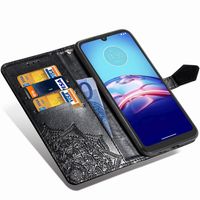 Mandala Bookcase Motorola Moto E6s - Zwart