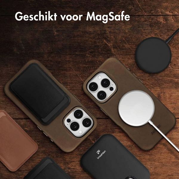 Accezz Vintage Leather Magsafe Backcover Apple iPhone 16 Pro - Rustic Brown