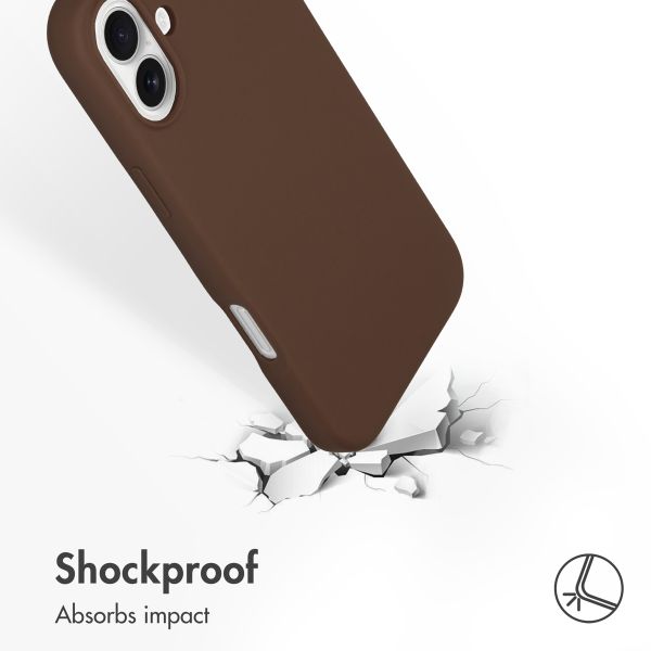 Accezz Liquid Silicone Back Cover with MagSafe Apple iPhone 16 - New Tea Brown