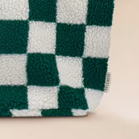 Selencia Zaya Tote Bag - Teddy Laptoptas 16 inch - Checkered Green