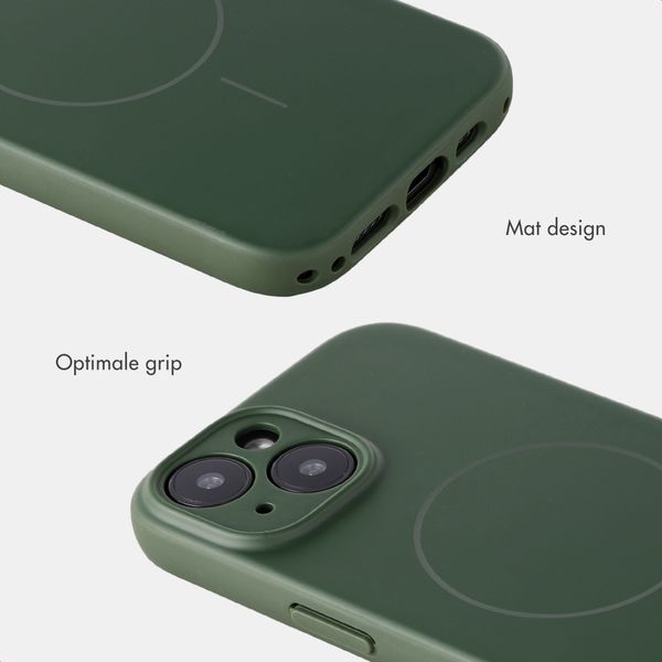 Accezz Grip Backcover met MagSafe Apple iPhone 15 - Donkergroen