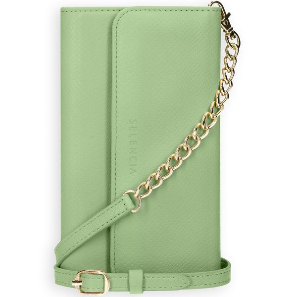 Selencia Tierra Uitneembare Slang Clutch iPhone 12 (Pro) - Groen