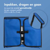 imoshion Reistafel - tablethouder auto - 7 opbergvakken - inclusief 2 kleurplaten - Blauw