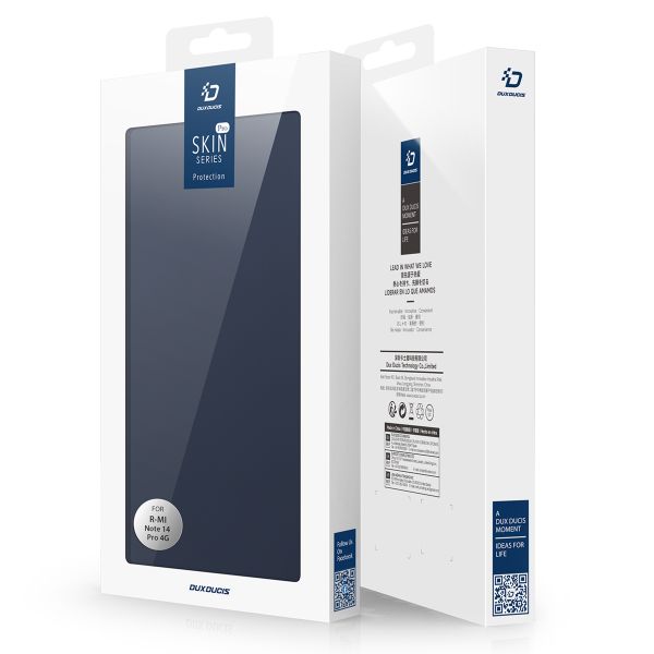 Dux Ducis Slim Softcase Bookcase Xiaomi Redmi Note 14 Pro (4G) - Donkerblauw