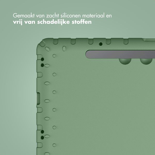 imoshion Kidsproof Backcover met handvat Samsung Galaxy Tab S11 / S9 11.0 inch / S10 Lite / S10 FE / S9 FE 10.9 inch - Olive Green