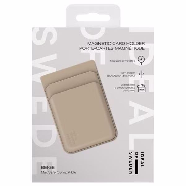 iDeal of Sweden MagSafe / Magnetic Card Holder - Kaarthouder - Perfect Beige