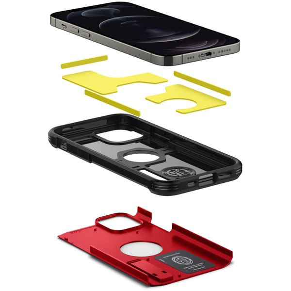 Spigen Tough Armor Backcover iPhone 12 (Pro) - Rood