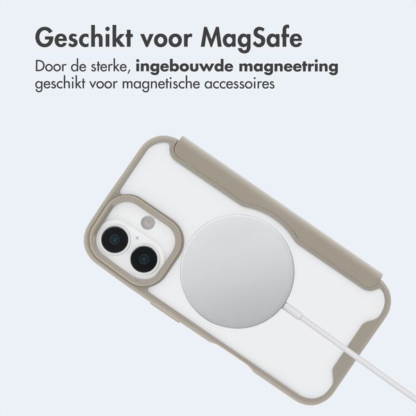 imoshion Transparante Bookcase met MagSafe Apple iPhone 16 - Beige