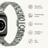 Selencia Slim Steel schakelbandje Apple Watch | 38/40/41/42 mm - Zilver