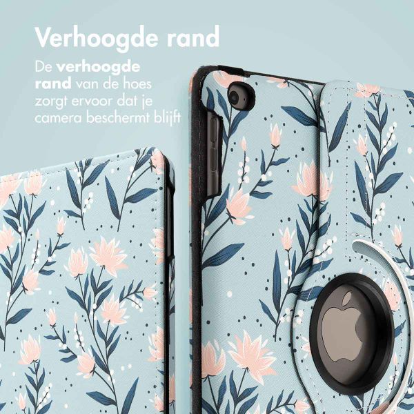 imoshion 360° Draaibare Design Bookcase Apple iPad 6 (2018) 9.7 inch / iPad 5 (2017) 9.7 inch - Flowers